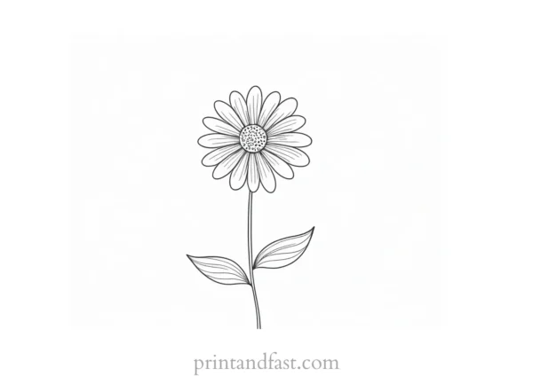 summer flower coloring page