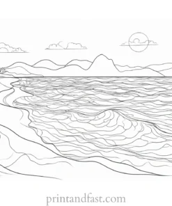 summer ocean coloring page