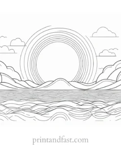 summer sun coloring page