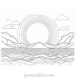 summer sun coloring page