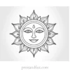 sun coloring page outline