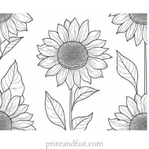 sunflower coloring page pattern