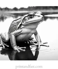 swamp frog coloring page