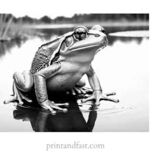 swamp frog coloring page