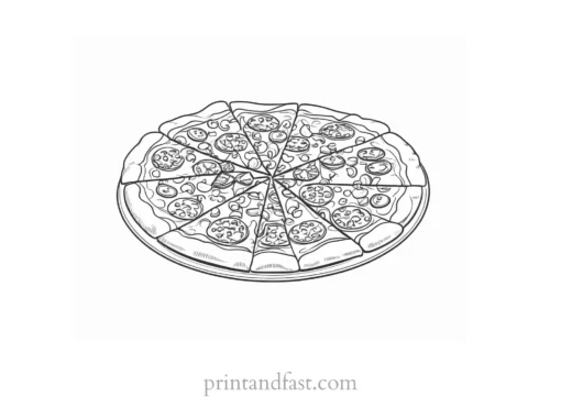 tasty pizza coloring page