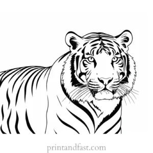 tiger coloring page for adults