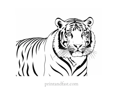 tiger coloring page for adults