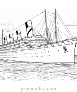 titanic coloring page detailed 1