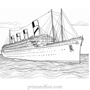 titanic coloring page detailed 1