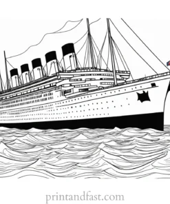 titanic coloring page easy 1