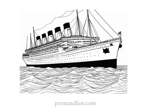 titanic coloring page easy 1