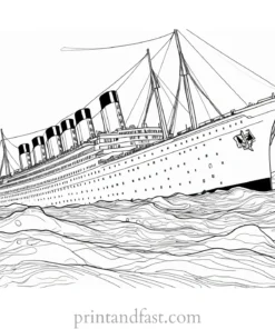 titanic coloring page for adults 1