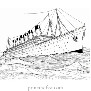 titanic coloring page for adults 1