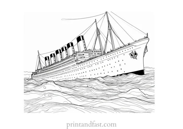 titanic coloring page for adults 1