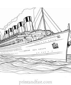 titanic coloring page for kids 1