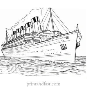 titanic coloring page for kids 1