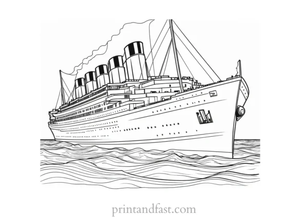 titanic coloring page for kids 1