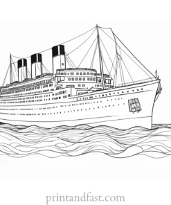 titanic coloring page free 1