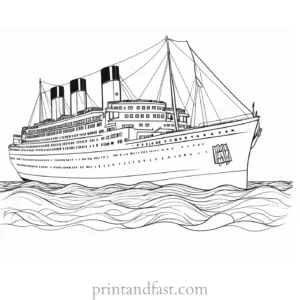 titanic coloring page free 1