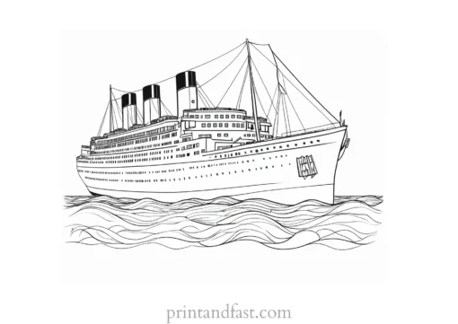 titanic coloring page free 1