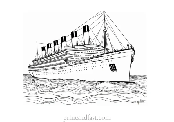 titanic coloring page online 1