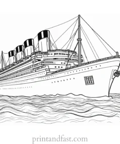 titanic coloring page outline 1