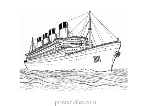 titanic coloring page outline 1