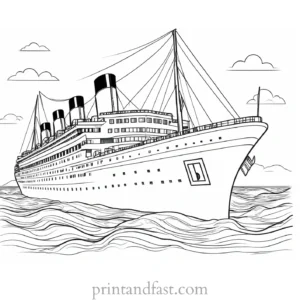 titanic coloring page printable 1