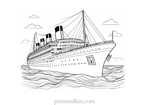 titanic coloring page printable 1