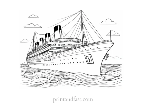 titanic coloring page printable 1