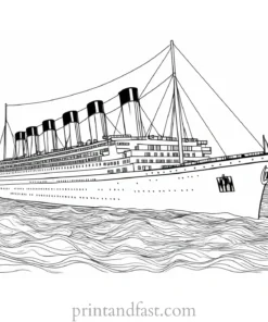 titanic coloring page realistic 1