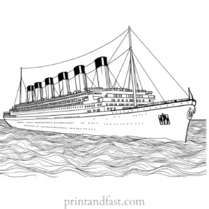 titanic coloring page realistic 1