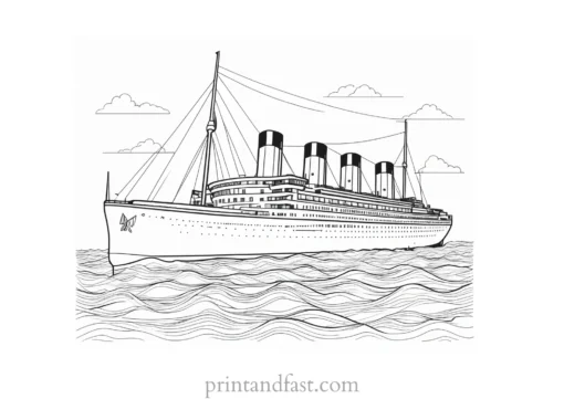 titanic coloring page template 1