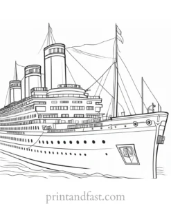 titanic coloring page with captain 1