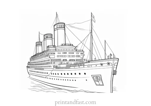 titanic coloring page with captain 1