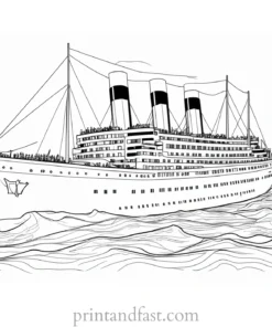 titanic coloring page with passengers 1