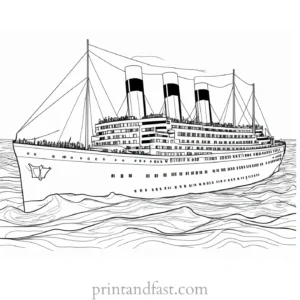 titanic coloring page with passengers 1