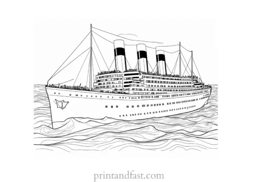 titanic coloring page with passengers 1