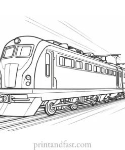 train coloring page easy