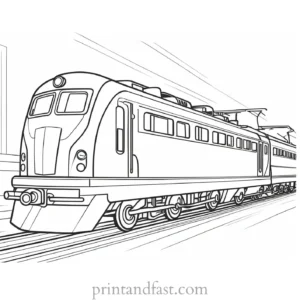 train coloring page easy