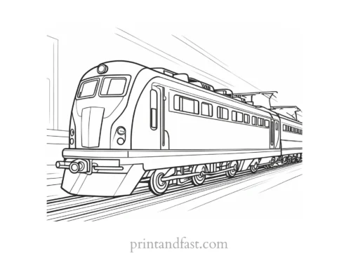 train coloring page easy