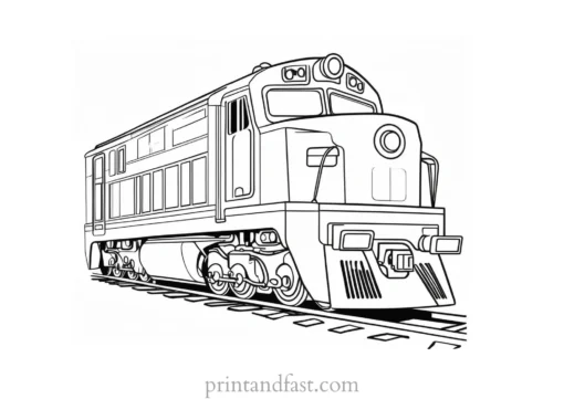 train coloring page educational