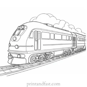 train coloring page for adults