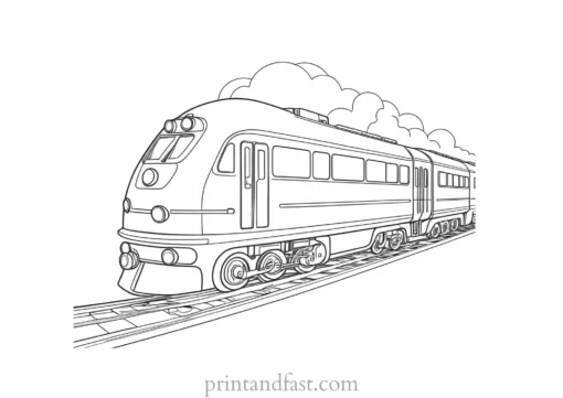 train coloring page for adults