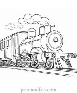 train coloring page for kids