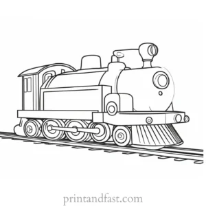 train coloring page for preschoolers