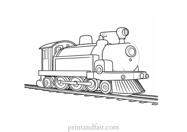 train coloring page for preschoolers