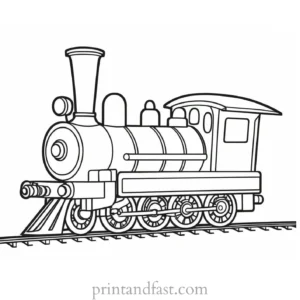 train coloring page for toddlers