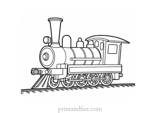 train coloring page for toddlers