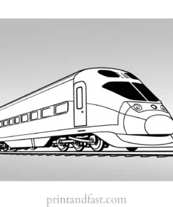 train coloring page free